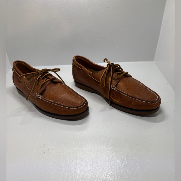 Men's Polo Ralph Lauren Bienne Tumbled Leather Boat Shoes size 12D - Picture 2 of 7